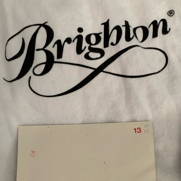 Brighton Peace Sign Brown Tote Purse - Picture 4 of 10